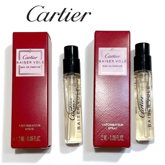 Cartier Other - Cartier Baiser Volé Eau de Parfum Sprays Samples Set of Two NEW